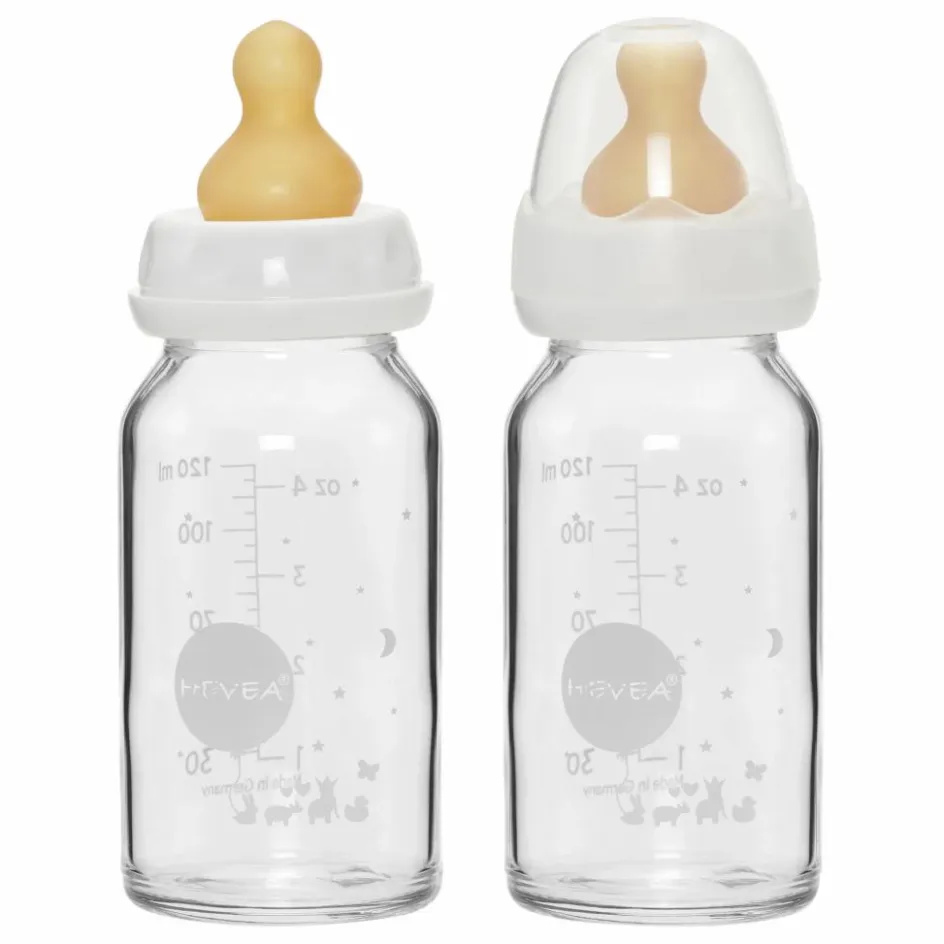 Biberons en verre borosilicate 120ml - Lot de 2 Biberons|Puériculture