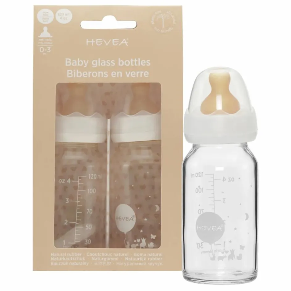 Biberons en verre borosilicate 120ml - Lot de 2 Biberons|Puériculture