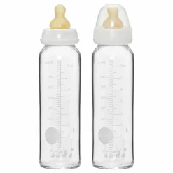 Hevea Biberons en verre borosilicate 240ml - Lot de 2| Biberons|Puériculture