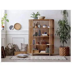 Clearance Bibliothèque Sali en bois de manguier Meubles De Rangement