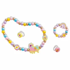 Janod Bijoux en bois Arc-en-Ciel à créer - x Hachette Multicolore