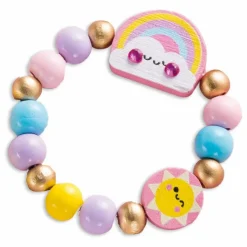 Janod Bijoux en bois Arc-en-Ciel à créer - x Hachette Multicolore