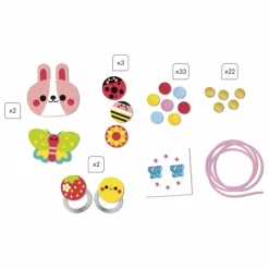 Outlet Janod Bijoux en bois Fleur à créer - x Hachette Multicolore