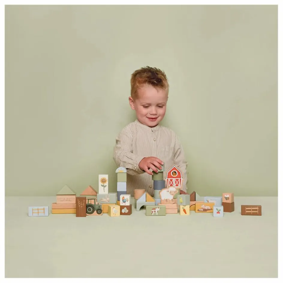 Little Dutch Jouets D'Éveil|Jouets D'Éveil*Blocs de construction en bois FSC - Little Farm
