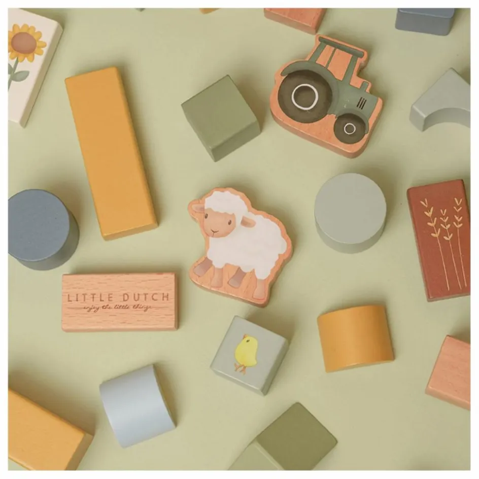 Little Dutch Jouets D'Éveil|Jouets D'Éveil*Blocs de construction en bois FSC - Little Farm