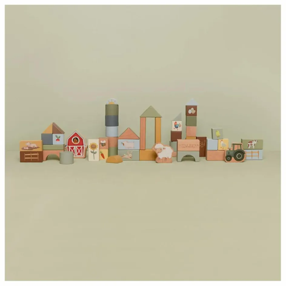 Little Dutch Jouets D'Éveil|Jouets D'Éveil*Blocs de construction en bois FSC - Little Farm