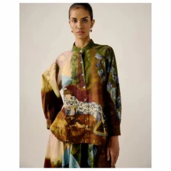 Femme CORD Blouses, Chemises*Blouse A-Line Lakeside Satin de Coton |