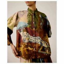 Femme CORD Blouses, Chemises*Blouse A-Line Lakeside Satin de Coton |