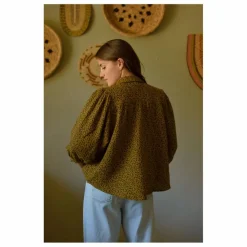 Sale Blouse Appoline Mini Léopard Double Gaze de Coton - Collection Femme | Femme Blouses, Chemises