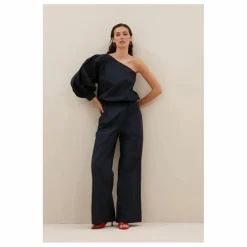 Outlet By Bar Blouse Bella Popeline de Coton | Bleu nuit