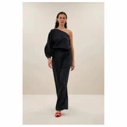 Outlet By Bar Blouse Bella Popeline de Coton | Bleu nuit