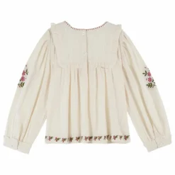 Clearance Emile et Ida Blouse Brodée | Crème