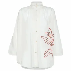 Femme Forte Forte Blouses, Chemises*Blouse Brodée Bohémienne Coton et Voile de Soie |