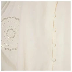 Sale Alma Deia Blouse Brodée en Coton Bio | Blanc cassé