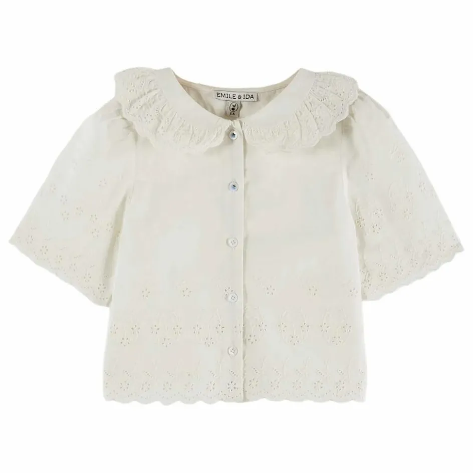 Online Emile et Ida Blouse Broderie | Rose pêche