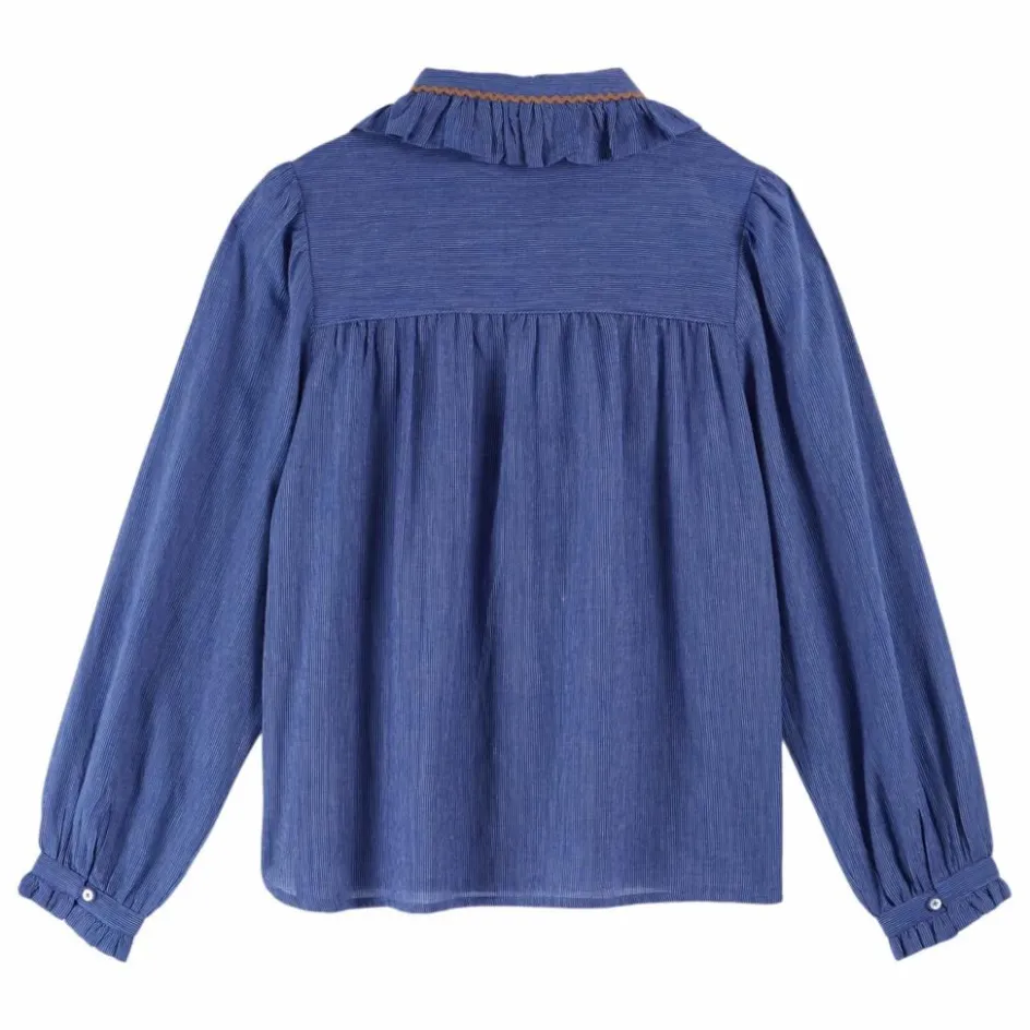 Clearance Emile et Ida Blouse Cassandre Rayée | Bleu