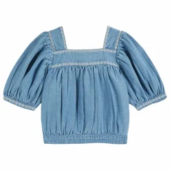 Emile et Ida Blouse Chambray Brodée ||Enfant Blouses, T-Shirts