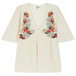 Sale Leon & Harper Blouse Choly Pearl Coton Bio | Blanc cassé