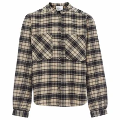 Online Leon & Harper Blouse Chrono Check Flanelle de Coton Bio | Noir