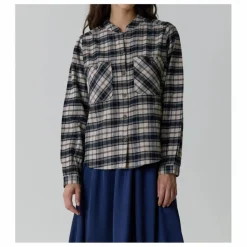 Online Leon & Harper Blouse Chrono Check Flanelle de Coton Bio | Noir