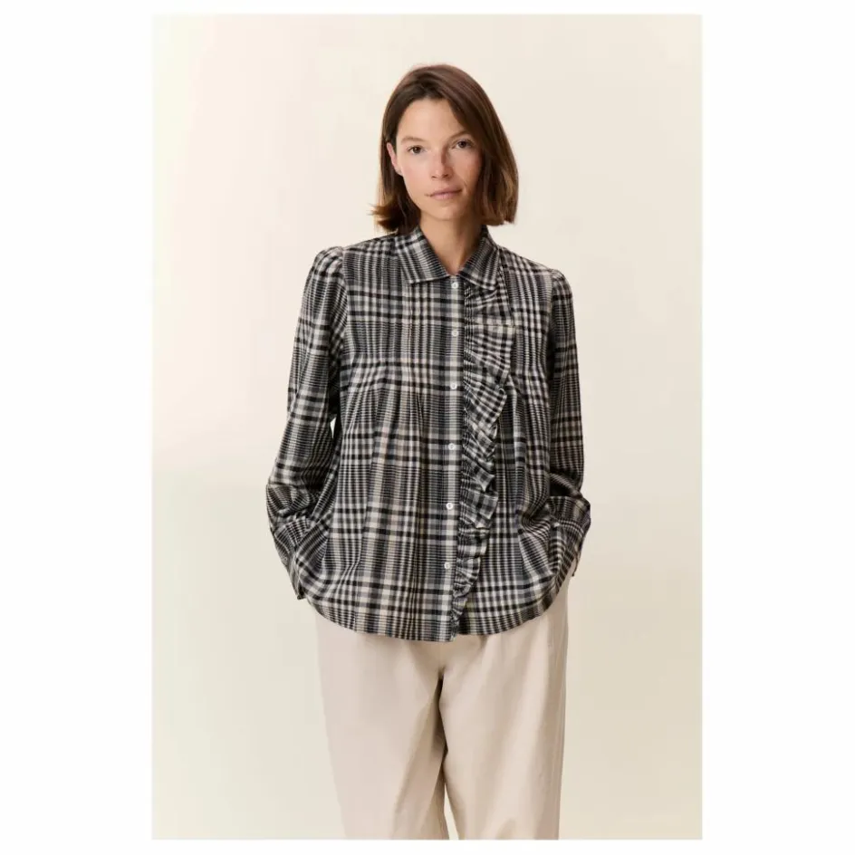 Leon & Harper Blouse Claus Carreaux Coton Bio ||Femme Blouses, Chemises
