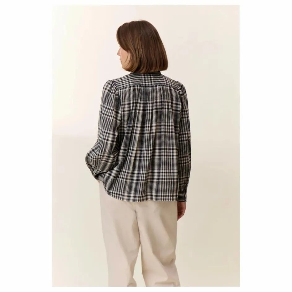 Leon & Harper Blouse Claus Carreaux Coton Bio ||Femme Blouses, Chemises