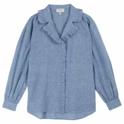 Discount Emile et Ida Blouse Célia Chambray | Bleu