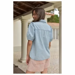 Outlet Blouse Clémence Denim - Collection Femme | Femme Blouses, Chemises