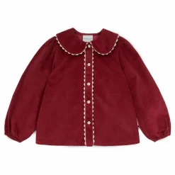 Mipounet Blouse Col Claudine Emma Velours ||Enfant Blouses, T-Shirts|Blouses, T-Shirts