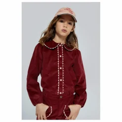Mipounet Blouse Col Claudine Emma Velours ||Enfant Blouses, T-Shirts|Blouses, T-Shirts