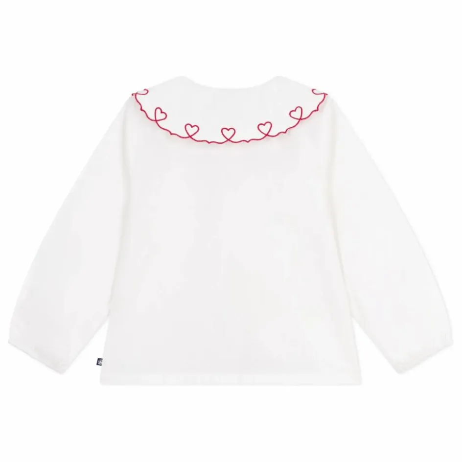 Enfant Petit Bateau Blouses, T-Shirts*Blouse Col Cœurs Coton Bio |