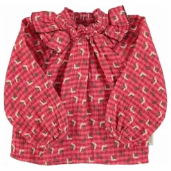 Best Piupiuchick Blouse Col Froncé Fleurs | Rose