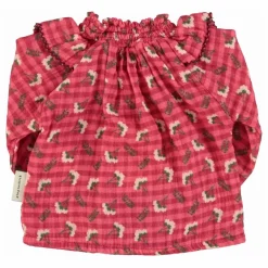 Best Piupiuchick Blouse Col Froncé Fleurs | Rose