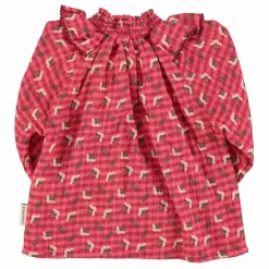 Best Piupiuchick Blouse Col Froncé Fleurs | Rose