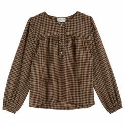 Sale Emile et Ida Blouse Constance Vichy | Marron