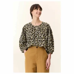 Femme Leon & Harper Blouses, Chemises*Blouse Corso Léopard Coton Bio |