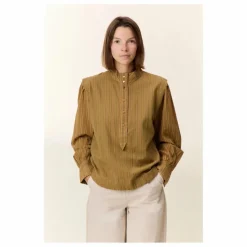Hot Blouse Cristo Rayée Coton Bio | Femme Blouses, Chemises
