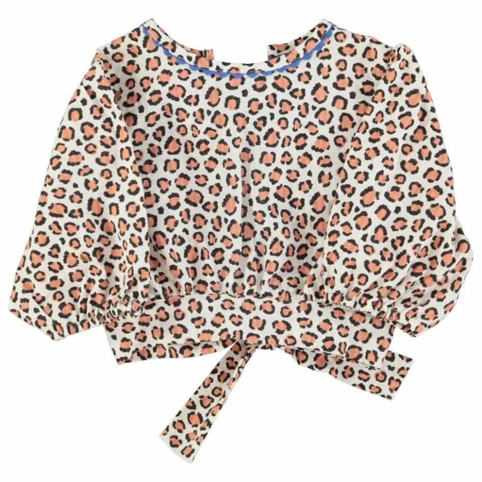 Enfant Piupiuchick Blouses, T-Shirts|Blouses, T-Shirts*Blouse Crop Léopard Coton Bio |