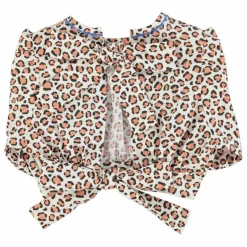 Enfant Piupiuchick Blouses, T-Shirts|Blouses, T-Shirts*Blouse Crop Léopard Coton Bio |