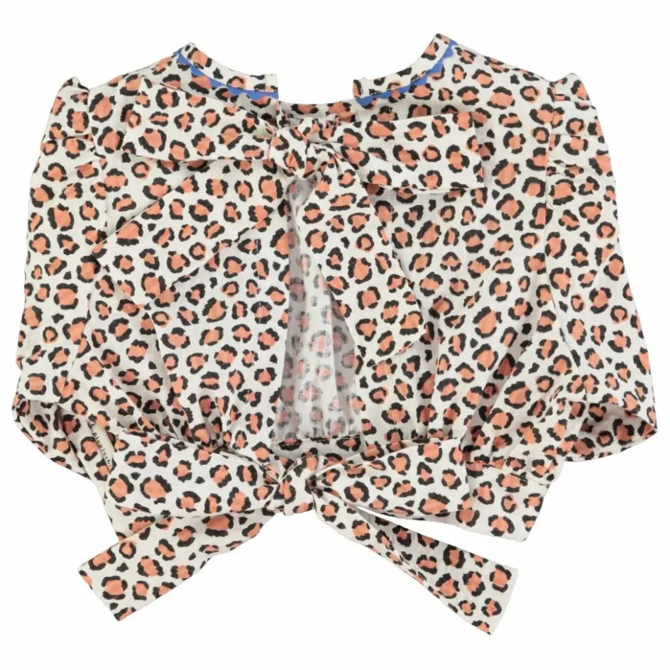 Enfant Piupiuchick Blouses, T-Shirts|Blouses, T-Shirts*Blouse Crop Léopard Coton Bio |