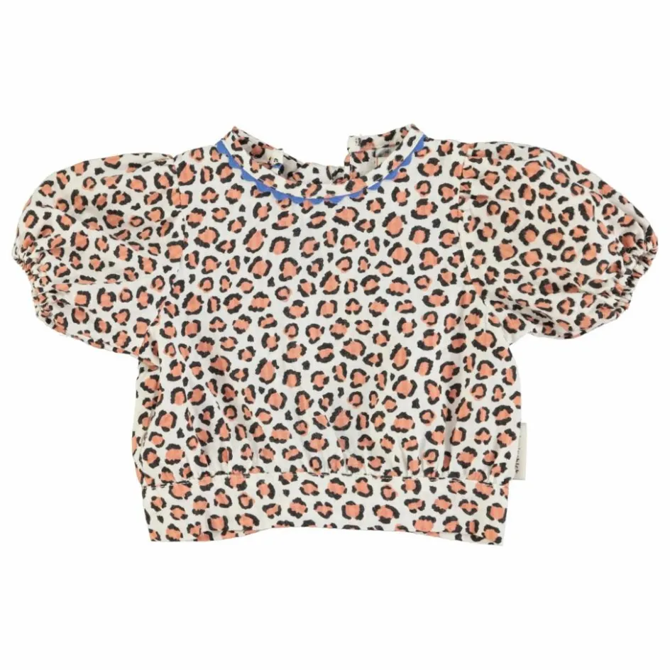 Enfant Piupiuchick Blouses, T-Shirts|Blouses, T-Shirts*Blouse Crop Léopard Coton Bio |