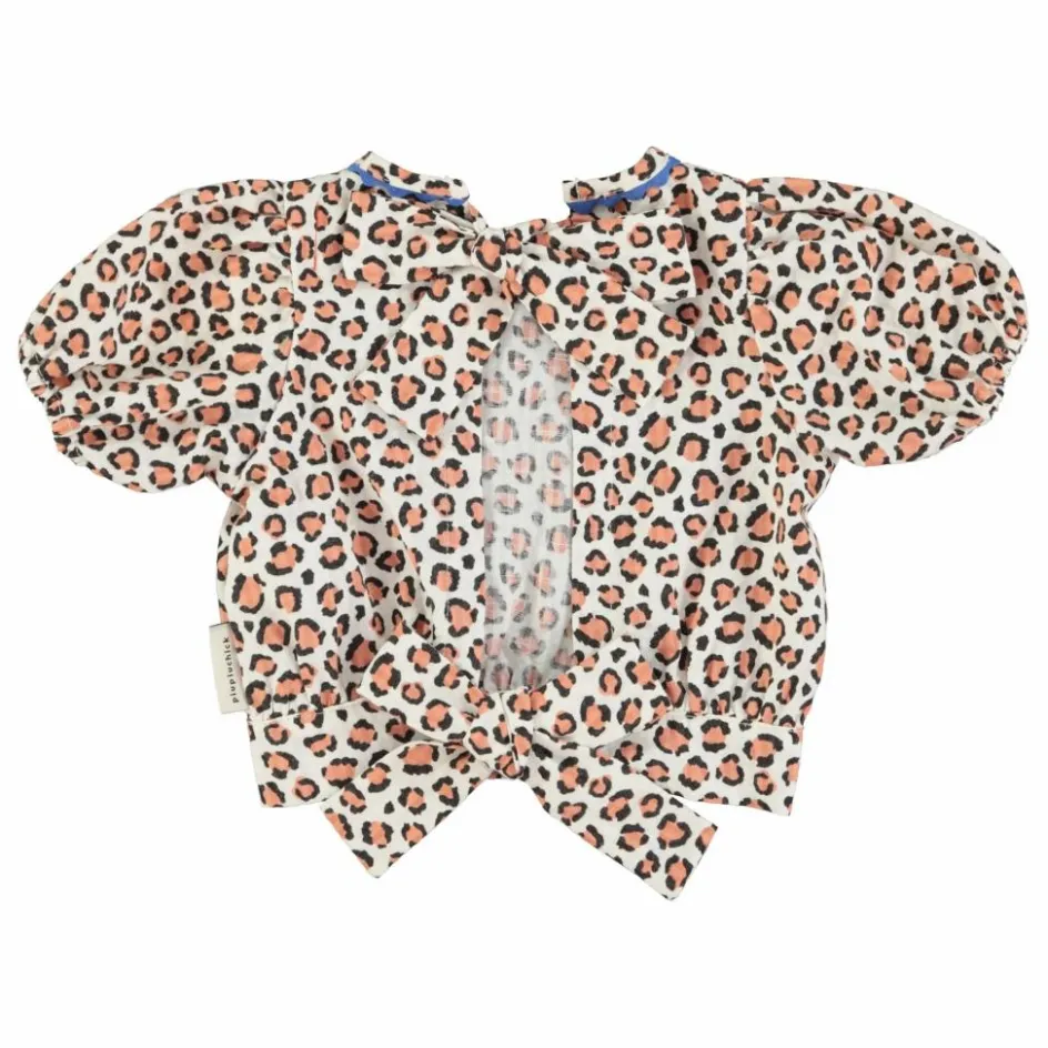Enfant Piupiuchick Blouses, T-Shirts|Blouses, T-Shirts*Blouse Crop Léopard Coton Bio |