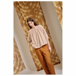 Discount Blue Anemone Blouse Cyclamen Rayée | Terracotta