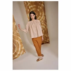 Discount Blue Anemone Blouse Cyclamen Rayée | Terracotta