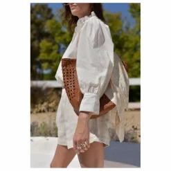 Outlet Marlot Paris Blouse Dahlia Seersucker - Collection Femme | Ecru