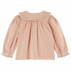 Clearance Emile et Ida Blouse Ecolière Col Nœud | Rose
