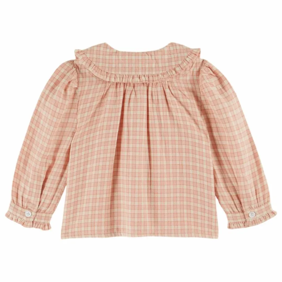 Clearance Emile et Ida Blouse Ecolière Col Nœud | Rose