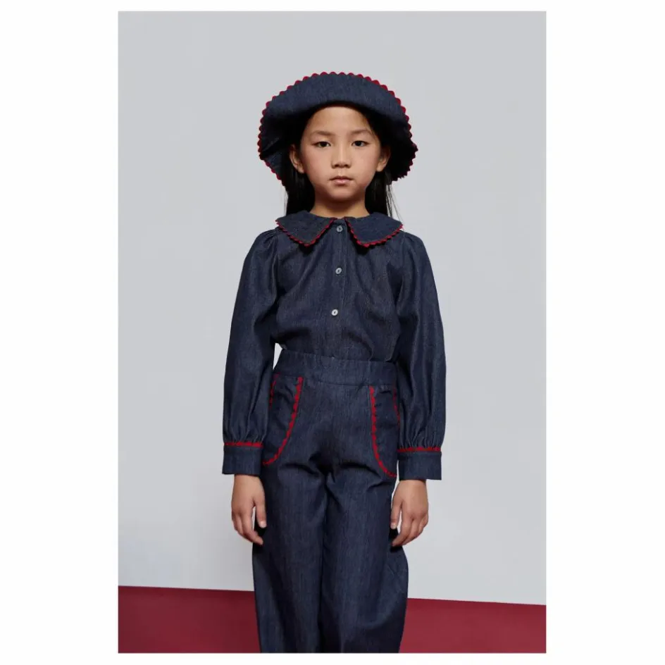 Sale Blouse en Jean Col Claudine Cecilia | Enfant Blouses, T-Shirts|Blouses, T-Shirts