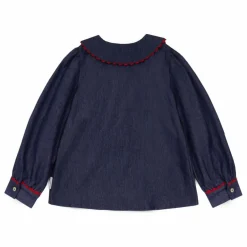 Sale Blouse en Jean Col Claudine Cecilia | Enfant Blouses, T-Shirts|Blouses, T-Shirts