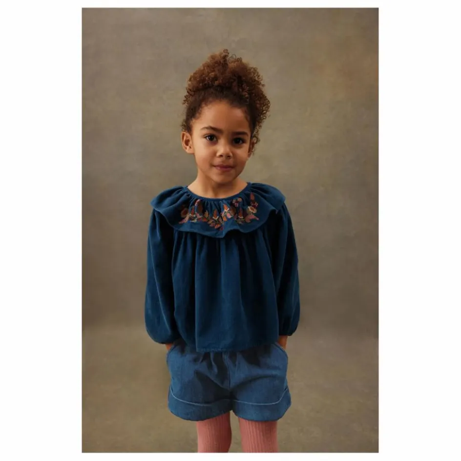 Online Louise Misha Blouse Eneila Coton Bio | Bleu jean